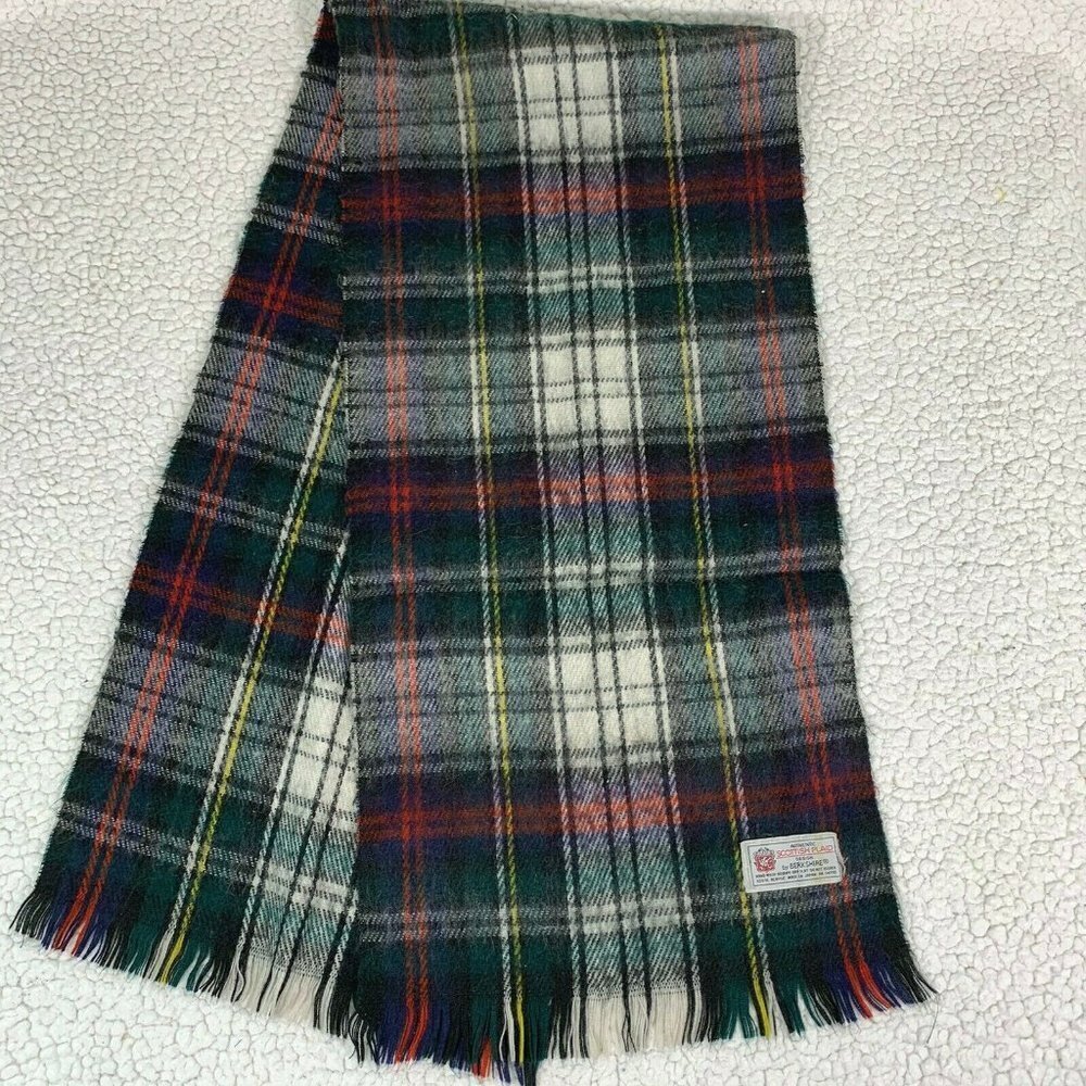 Vintage Scottish Berkshire Tartan Plaid Scarf Academia Preppy Cozy